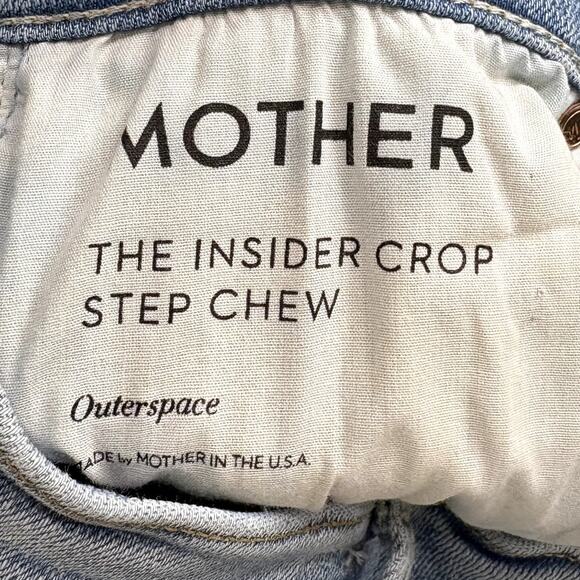 Mother Size 25 Jeans The Insider Crop Step Chew Hem Mid Rise Outerspace Wash - Picture 8 of 16